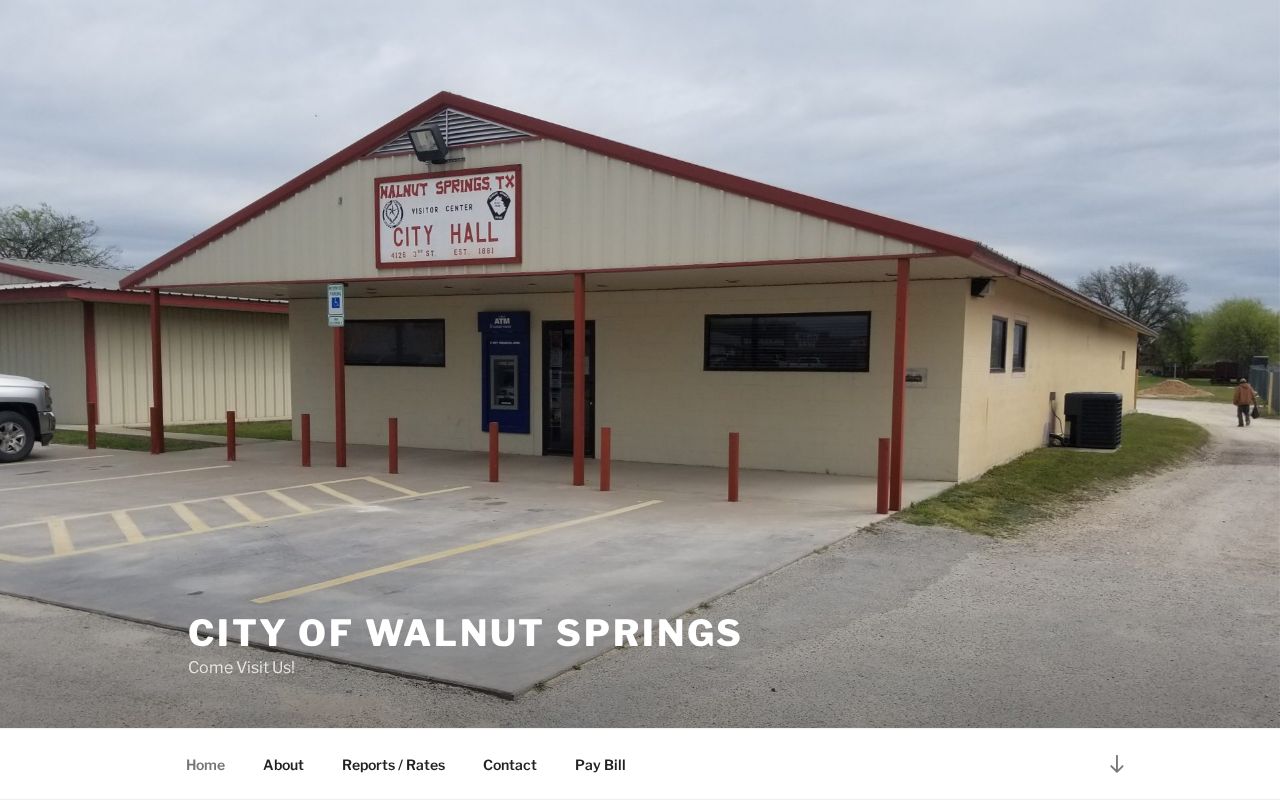 Walnut Springs official city page showing city contact information and office hours